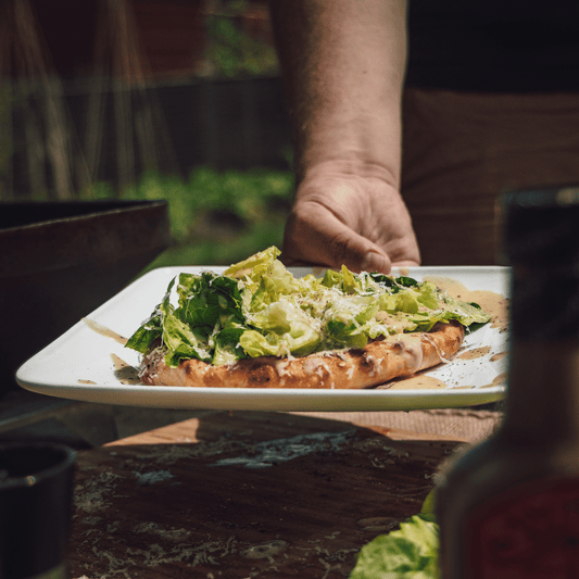 Caesar Salad Flatbread With Geo Watkins Anchovy Dressing